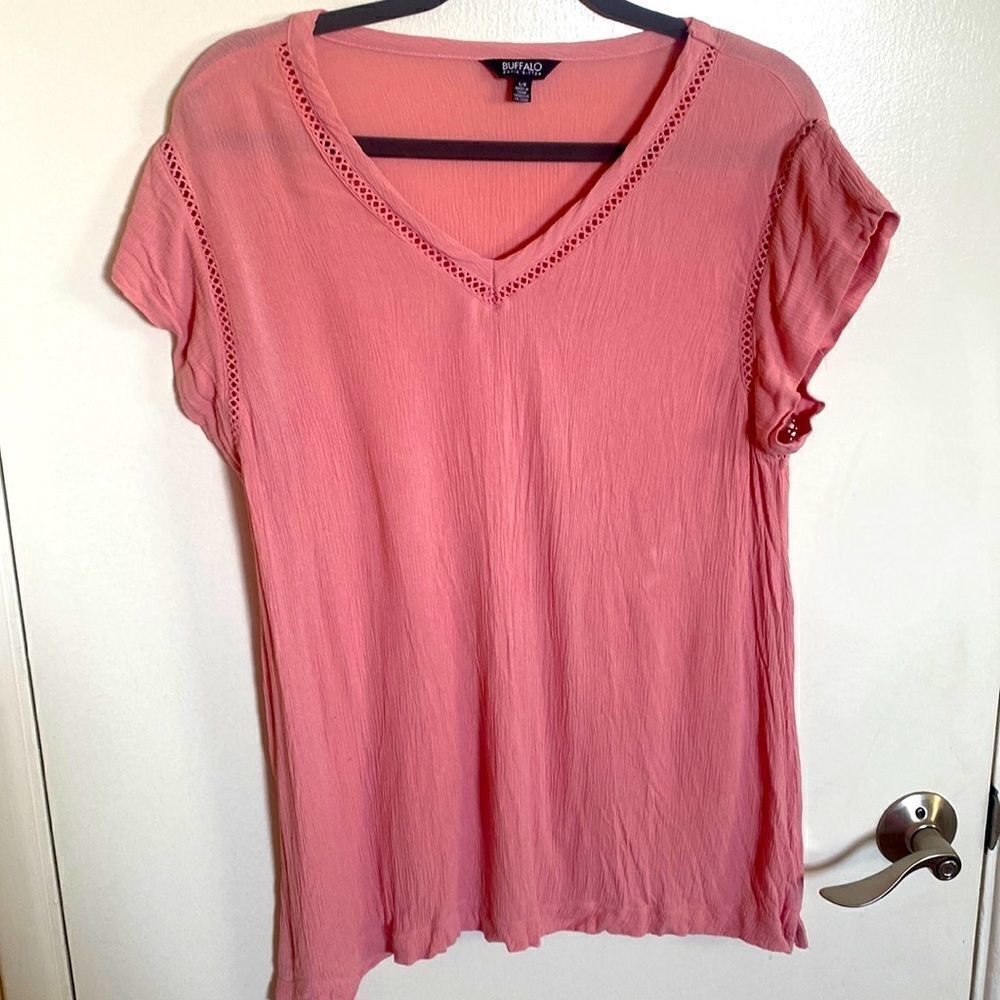 SALE- Buffalo David women pink blouse-Size large
